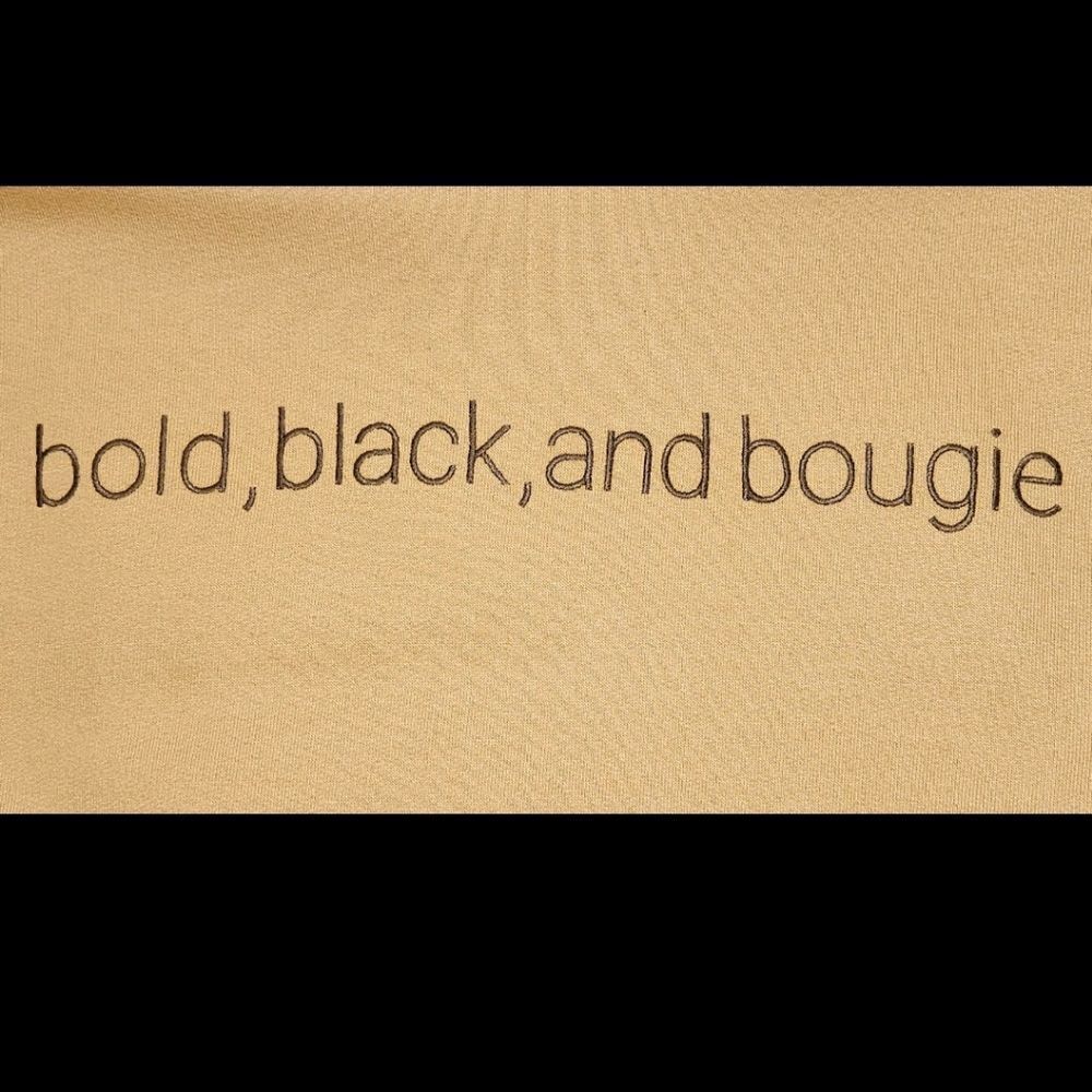 BLACK History Month Plus Size BOLD, BLACK BOUGIE Yellow Hooded Sweatshirt 3X - Picture 8 of 12